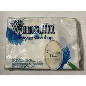 Christian Dior Wamsutta Ultracale Standard Pillowcases for 20X26 Pillow Floral